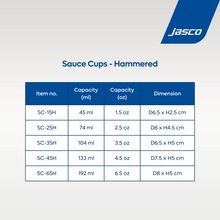 โหลดรูปภาพลงในเครื่องมือใช้ดูของ Gallery ถ้วยน้ำจิ้ม ลายค้อนทุบ Sauce Cups - Hammered
