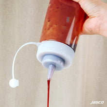 โหลดรูปภาพลงในเครื่องมือใช้ดูของ Gallery ขวดซอสปากกว้าง มีจุกปิด  Wide Mouth Squeeze Dispensers With Cap
