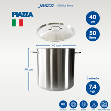 Load image into Gallery viewer, [10.10] PIAZZA หม้อสต๊อกพร้อมฝา 40 cm สแตนเลส สตีล 18/10 Stock Pots with lids
